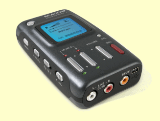 photo of M-Audio MicroTrack II solid state digital recorder