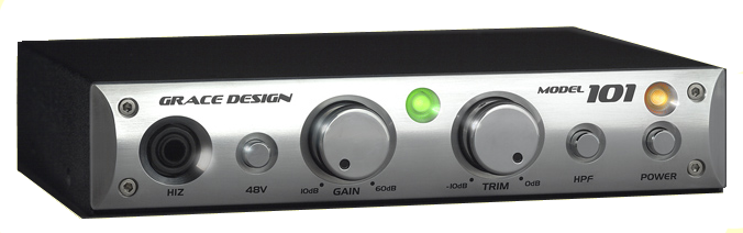 front view of Grace Design Model 101 preamplifier