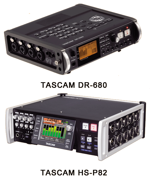 photo of TASCAM portable recorders