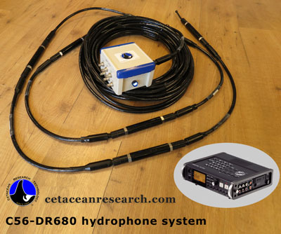 photo of the C56-DR680 hydrophone system