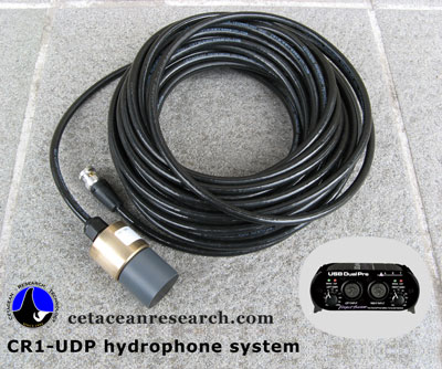 photo of the CR1-UDP hydrophone system